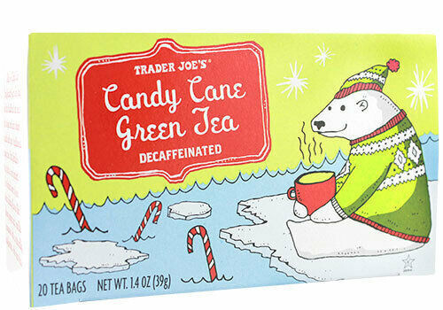 Trader Joe's Candy Cane Green Tea Decaffeinated 20 Tea Bags 4 PACK gallery