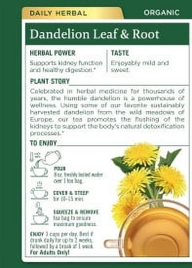 Dandelion Leaf & Root Tea 16 Bag gallery