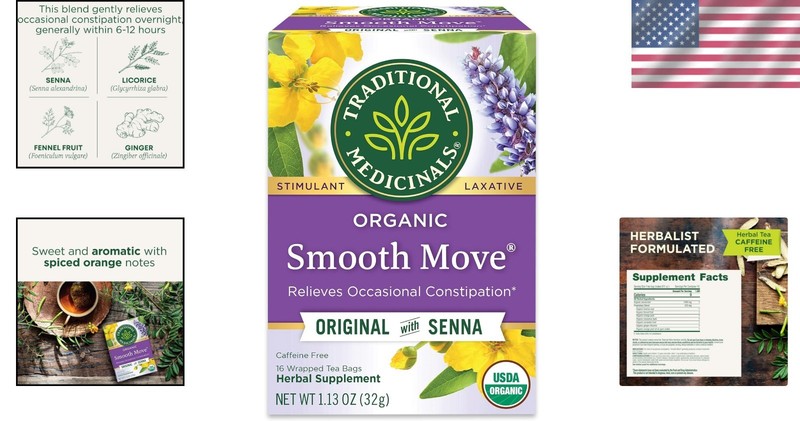Smooth Move Herbal Tea - 16 Caffeine-Free Bags for Overnight Digestive Comfort gallery