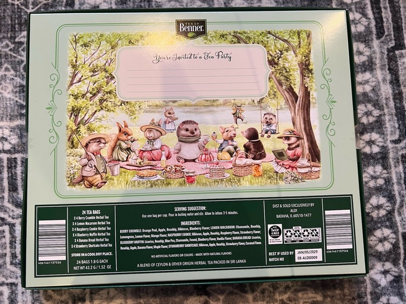 Aldi Benner Tea Co Tea Party Collection Caffeine Free Herbal Tea Assortment NEW gallery