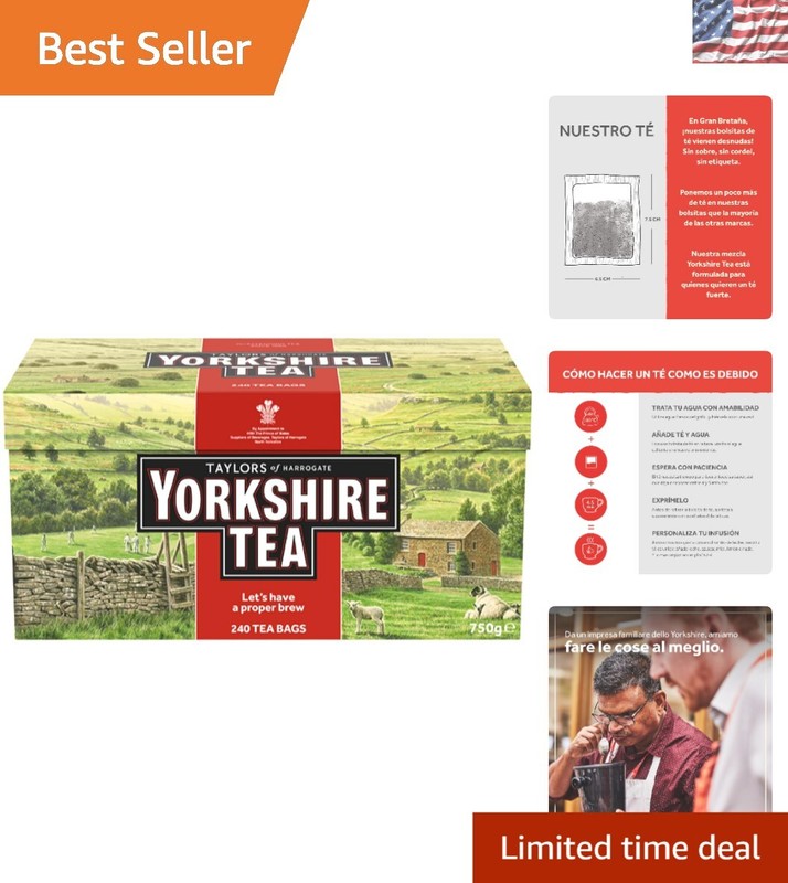 240 Yorkshire Red Tea Bags – Rich Breakfast Blend, Ethical & Sustainable Choice