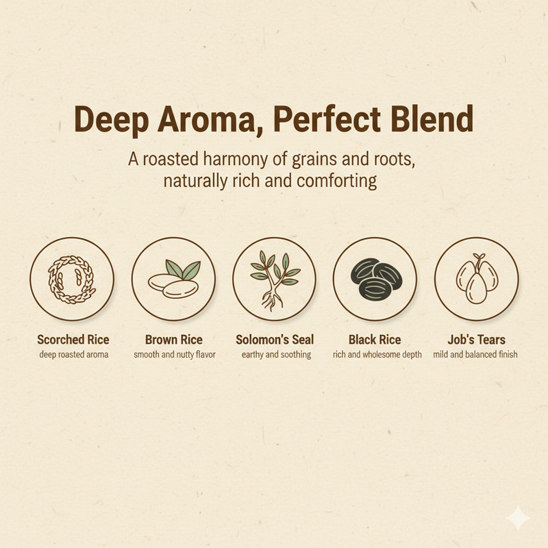 Damtuh Korean Roasted Rice & Solomon's Seal Tea 누룽지 둥굴래차 Traditional Herbal Tea gallery
