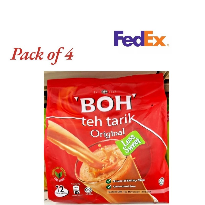 BOH Milk Tea / Teh Tarik Original 3 in 1 Less Sweet 12 x 27g – 4 Packs