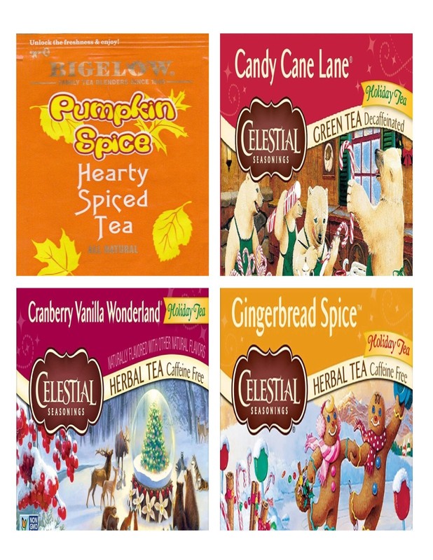 Holiday Tea Bag Sampler Variety Pack - 24 Single-Serve Varieties - 8 Brands gallery