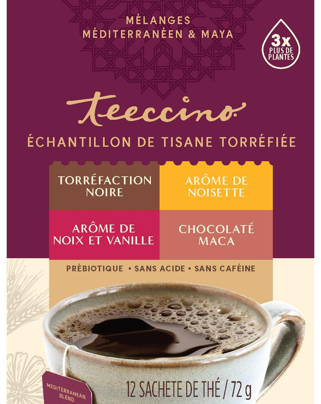 Herbal Tea Sampler Assortment - 12 Tea Bags - Maca Chocolaté, French Roast, Haze gallery