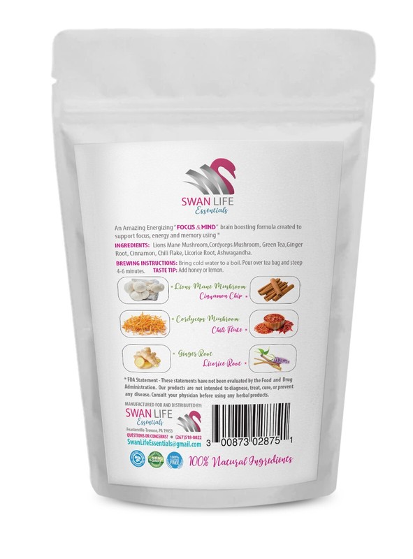 Brain support infusion - FOCUS AND MIND HERBAL TEA - Cognitive performance 2Pks gallery