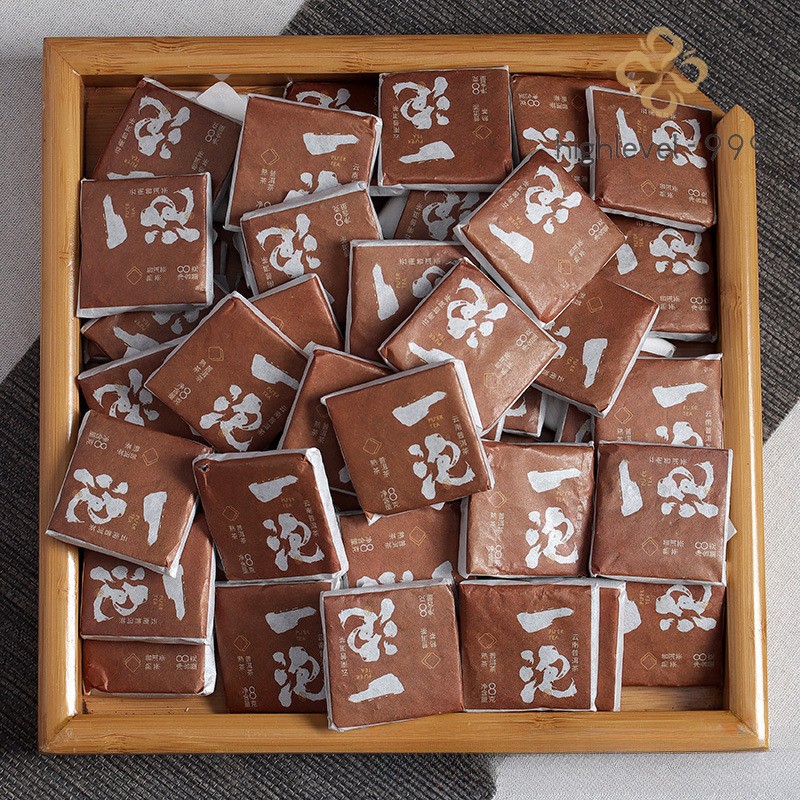 500g Yunnan Ancient Tree Pu’er Tea Ripe Tea Mellow Aroma Bulk Small Square Piece