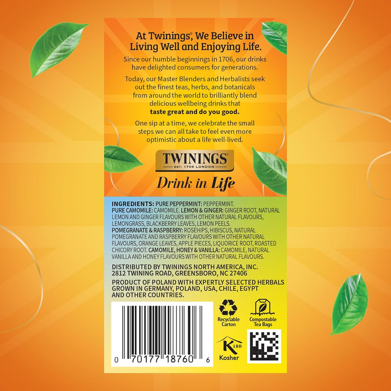 Herbal Tea Variety Pack, 20 Count (Pack of 1), Formerly Assorted Herbal, Include gallery
