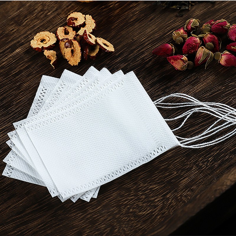 10-300x Drawstring Empty Tea Bags Disposable Teabags Non-woven Spice Filters Bag gallery