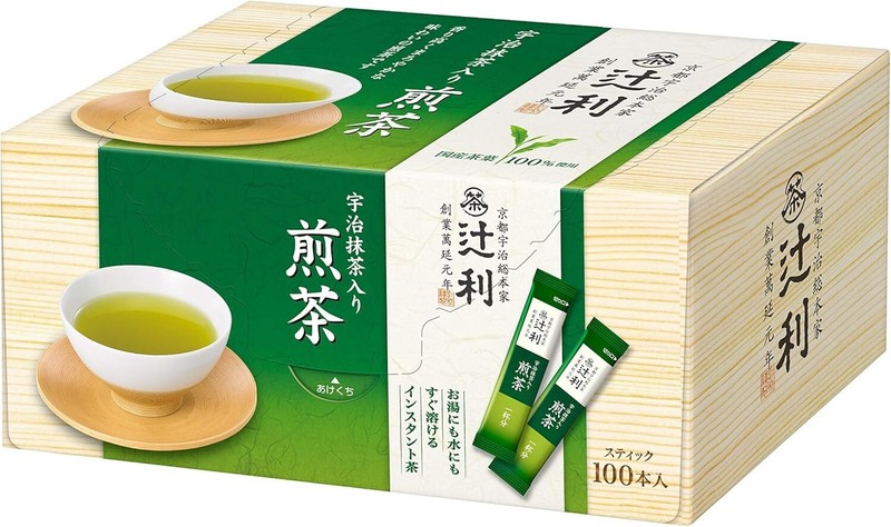 Tsujiri Premium Matcha Powder -Large Pack: 100 Sticks, Kyoto Uji Blend by Kataok gallery