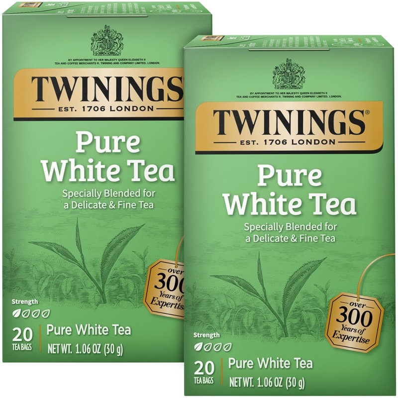 2 Pack – Twinings Pure White Tea – 20 Count