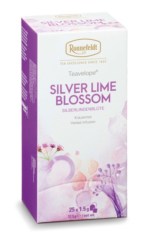 Ronnefeldt Teavelope® SILVER LIME BLOSSOM. 25 tea bags. Herbal tea. Decaf