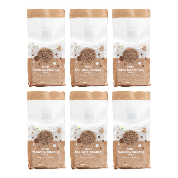 Tea Zone Mini Tapioca Pearls (Boba)(6 bags/case) for Bubble/Boba tea, Smoothies