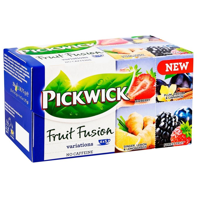 3pc * Pickwick Fruit Tea, Herbal Infusion with Fruit&Berry Pieces, Caffeine-Free