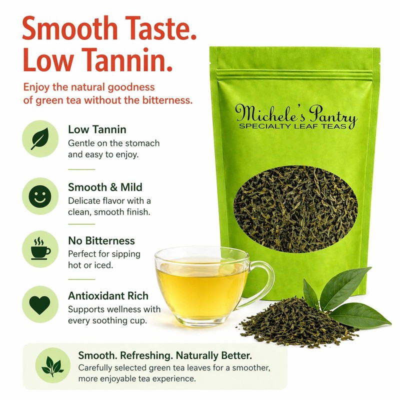 Michele's Pantry Raspberry Pomegranate Bulk Green Tea-1 Lb Loose Leaf Tea gallery