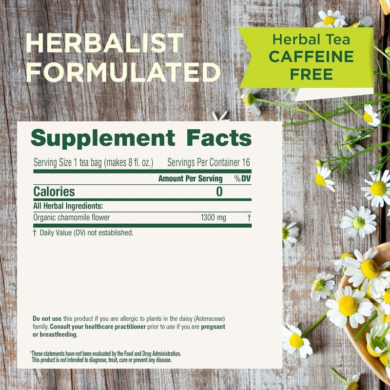 USDA Organic Chamomile Tea - 6 Pack with Calming Benefits and Digestive Support gallery