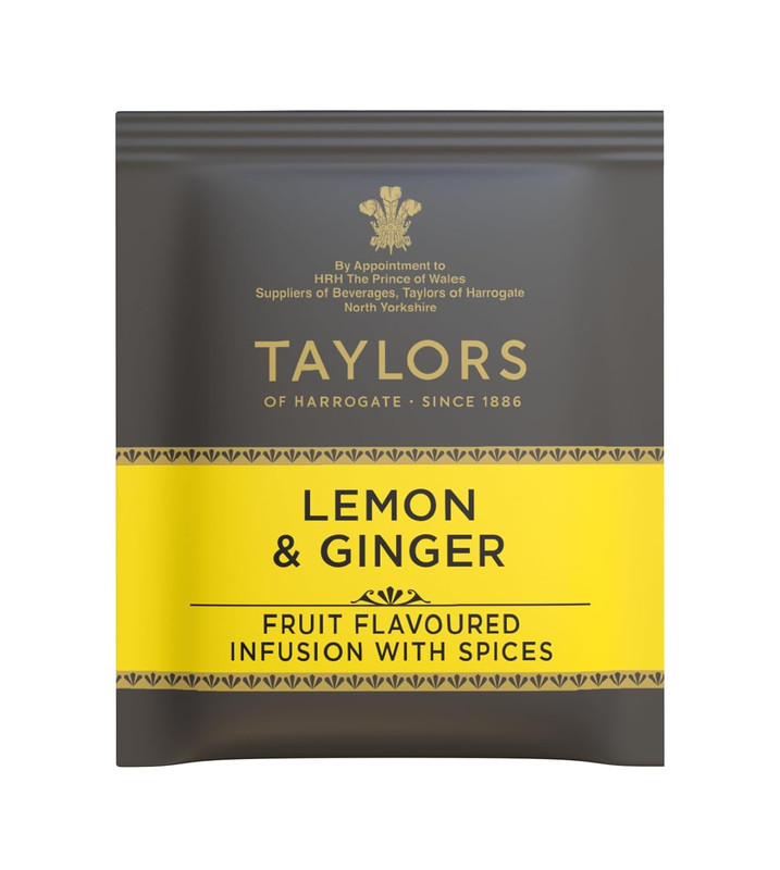 Lemon & Ginger, Herbal Tea, Individually Wrapped Bags, 100 Count (Pack of 1), Cl gallery