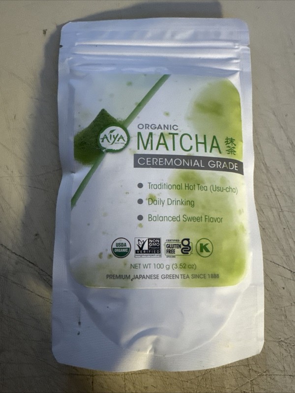 Aiya Organic Matcha Ceremonial Grade – 100 G / 3.52 oz – EXP 7/16/27