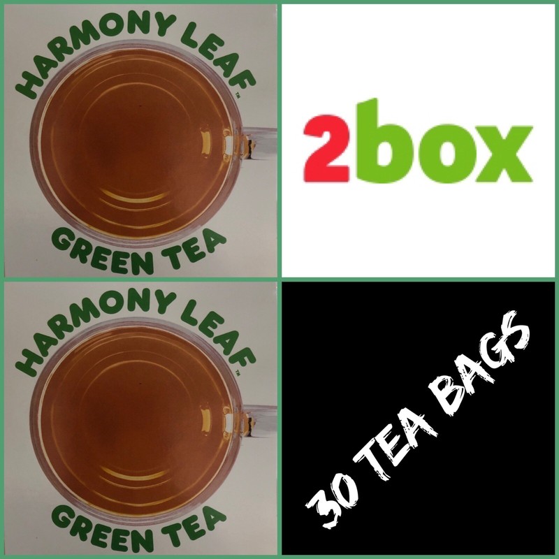 2 Boxes Dunkin Harmony Leaf Green Tea. 30 Tea Bags. NW 1.9 OZ EA.