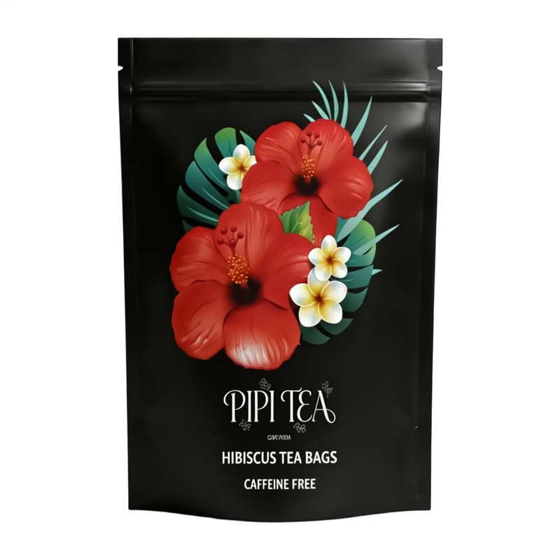 PiPi Tea Organic Hibiscus Tea Bags – Caffeine Free Herbal Tea Rich in Antioxi...