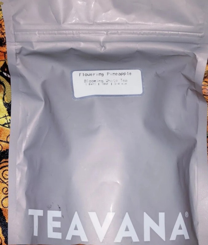 🌺 NEW! TEAVANA FLOWERING PINEAPPLE BLOOMING WHITE TEA BALLS 2 Oz SEALED BAG 🌈