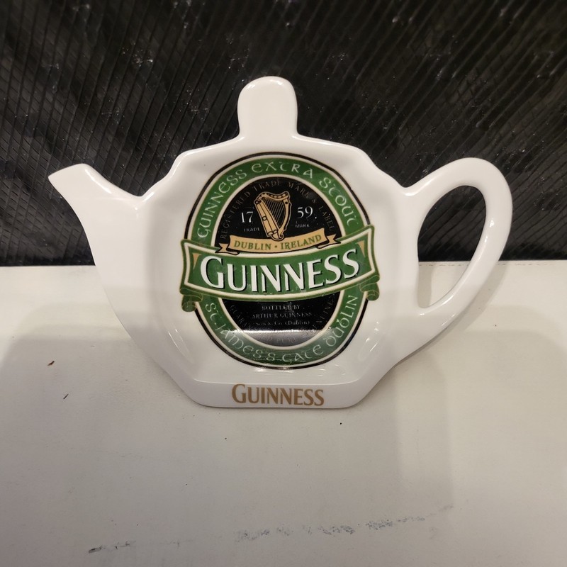 CERAMIC GUINNESS BEER SPOON REST TEAPOT SHAPED TEA BAG HOLDER Brand new B10 gallery