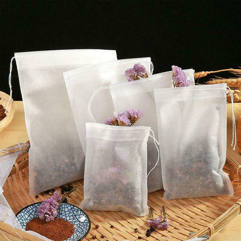 10-5000pcs Disposable Filter Drawstring Flip Empty Teabag Herb Loose Tea Bag LOT gallery