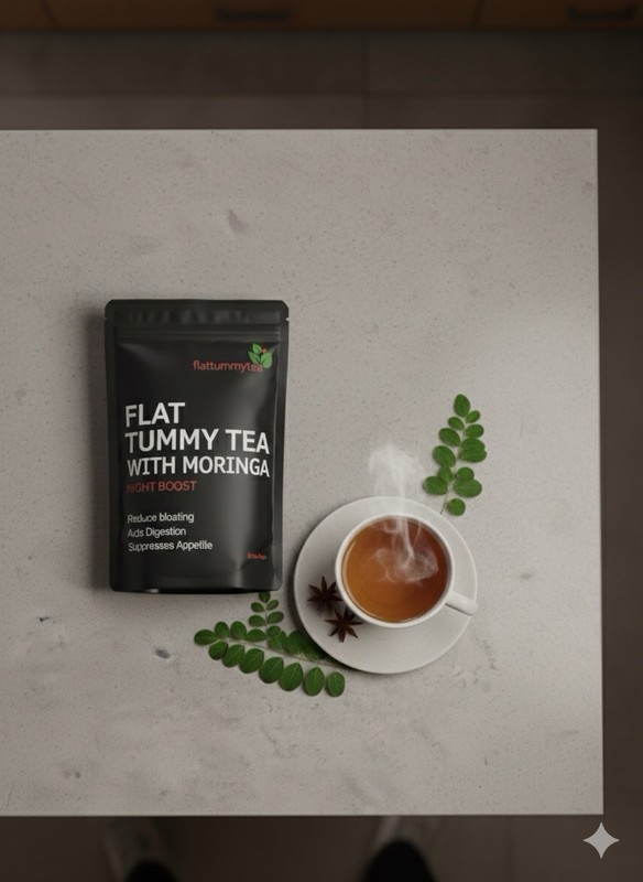 Flat Tummy Tea With Moringa Night Boost 28 Tea Bags Slim Tea For Dieting! USA gallery