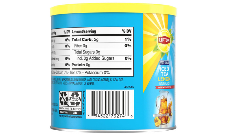 Lipton Iced Tea Mix, Diet Lemon, Makes 20 Quarts gallery