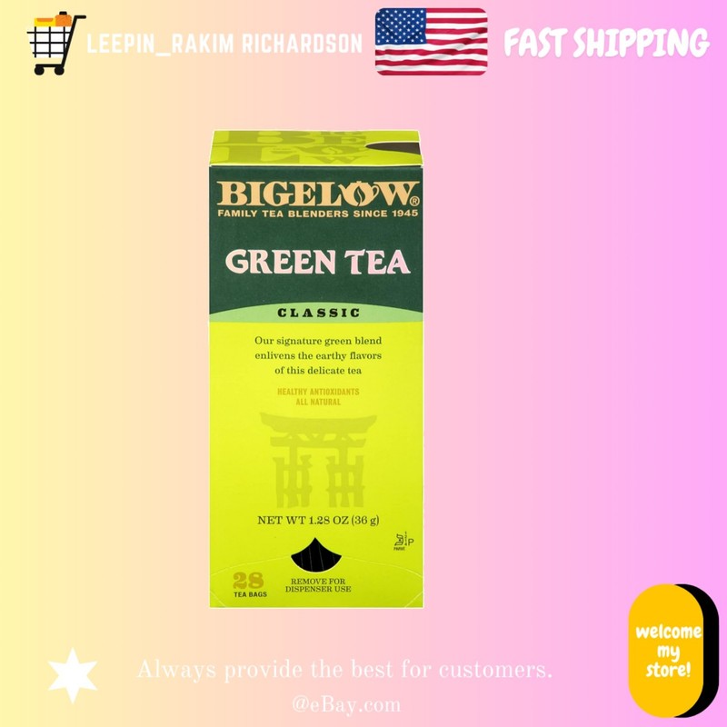 28 Count Bigelow Gluten Free Green Tea Bags – Perfect for Relaxation Anytime