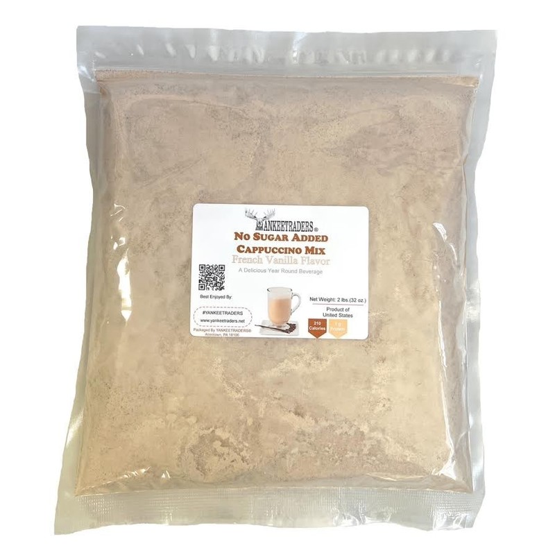 YANKEETRADERS® No Sugar Added French Vanilla Cappuccino Mix, 2 lbs FREE SHIPPING