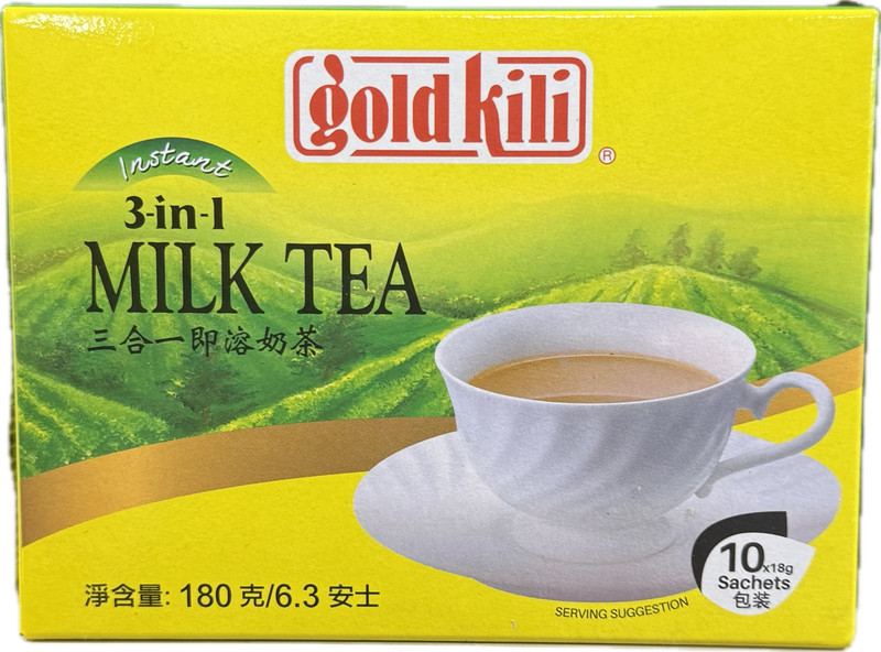 Gold Kili 3-in-1 Instant Milk Tea Drink • 10 Sachets x 18g • Net Wt 180g