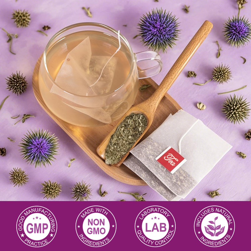 Organic Milk Thistle Seed Tea Bags - 24 Count Liver Cleanse & Detox Support gallery