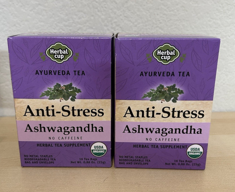 2 Of Anti Stress Ashwangan Tea 16 / Per Bags By Herbal Cup