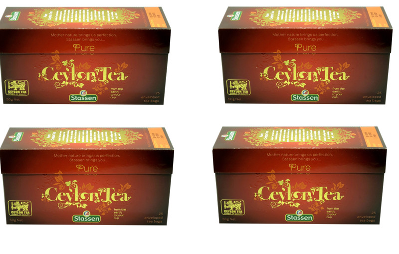 STASSEN Ceylon Tea 25 Bags 4 Boxes