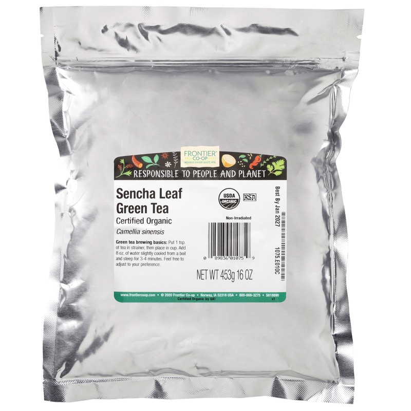 Frontier Natural Products Organic Sencha Leaf Tea 16 oz 453 g Kosher, Organic gallery