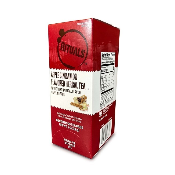 herbal Apple Cinnamon tea bag, 25 count, caffeine free