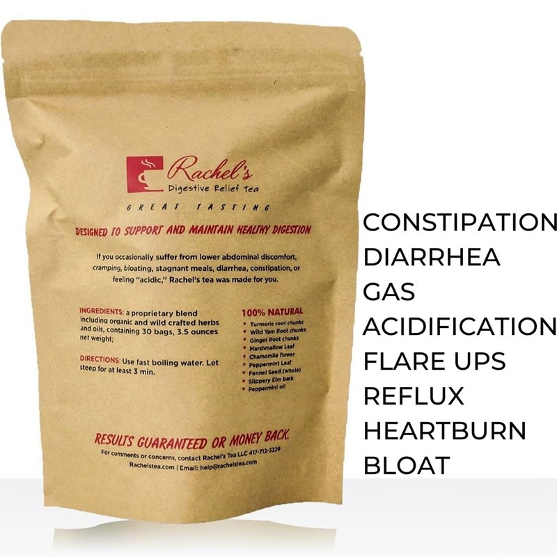 Digestive Relief Tea - Turmeric, Ginger, Chamomile, 30 Bags, 60 Cups - Soothing gallery