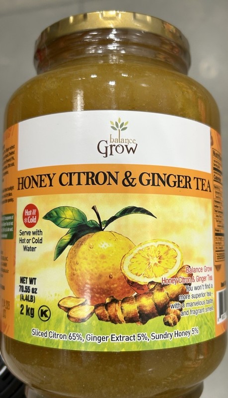 Balance Grow Honey Citron & Ginger Tea Mix 2kg, 100 Servings