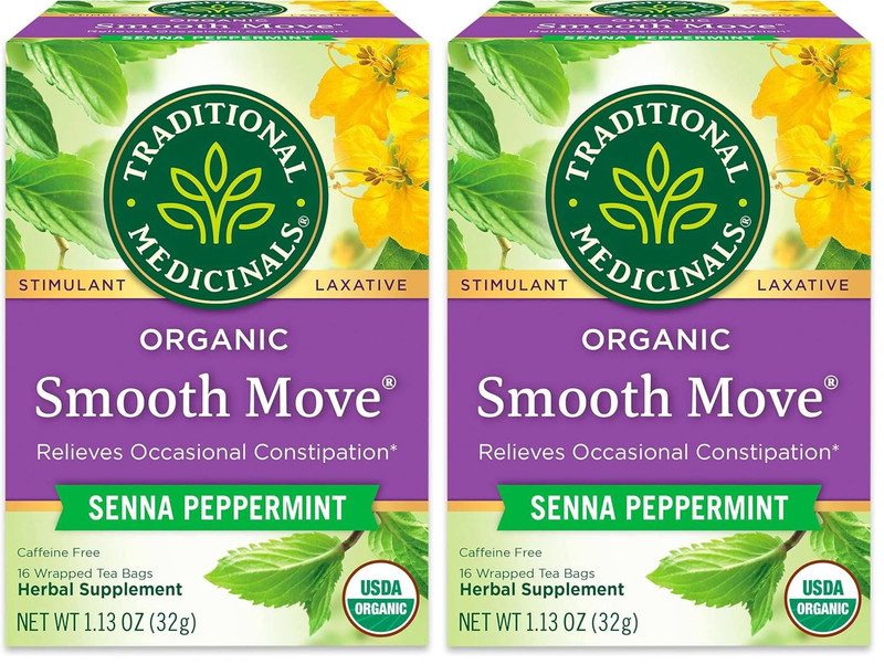 Tea, Organic Smooth Move Peppermint, Relieves Occasional Constipation, Senna, 16 gallery