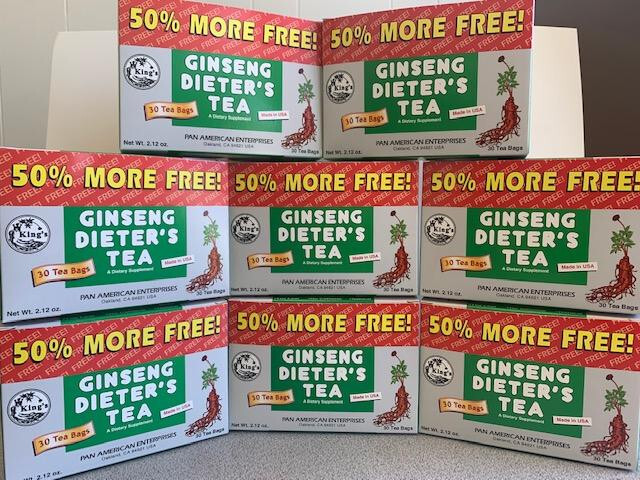 KINGS GINSENG DIETERS TEA – SUPER STRENGTH – 8 tea boxes