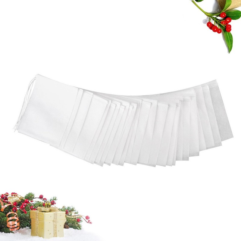 200 Pcs Paper Tea Bag Drawstring Filter Bags for Loose Leaf Tea Powder gallery