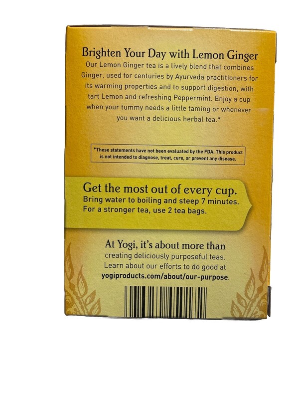 Yogi Tea - Lemon Ginger Tea (4 Pack) Caffeine Free - 64 Organic Herbal Tea Bags gallery
