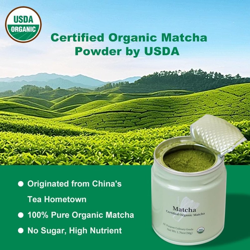 MatchAdmire Matcha Powder Premium First Harvest USDA Certified Organic Green ... gallery