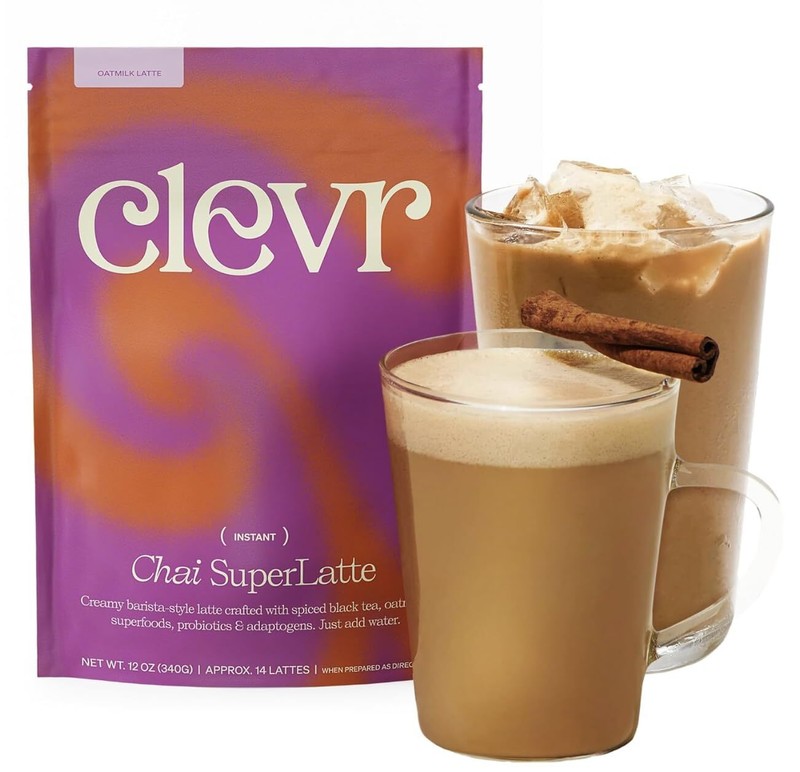 Clevr Blends Chai Tea Latte Instant Tea Superfood Powder Blend with Oat Milk …