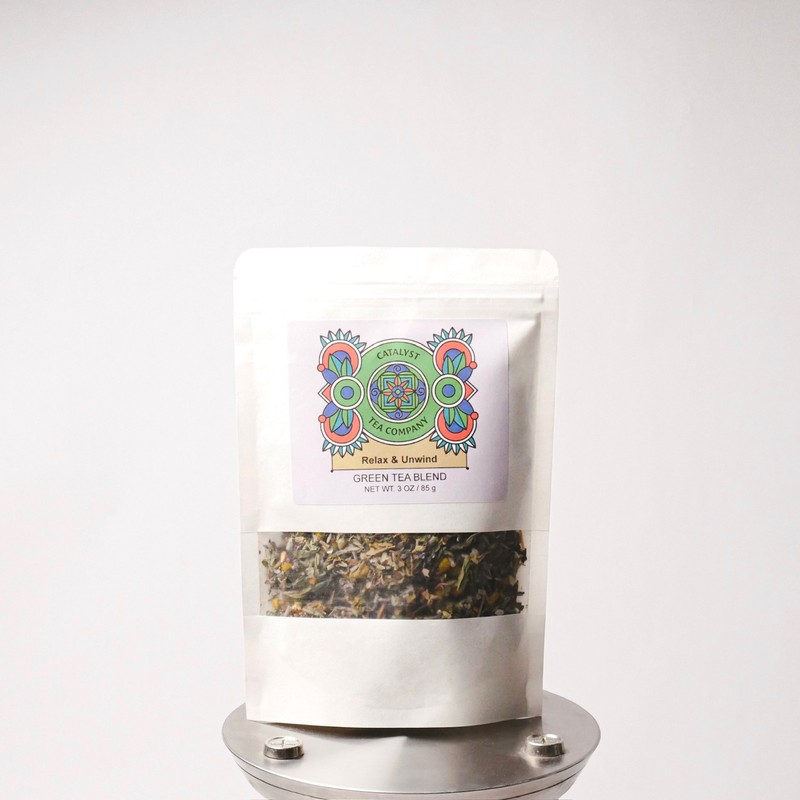 Relax & Unwind Green Tea Blend | Sencha Green Tea with Chamomile, Peppermint