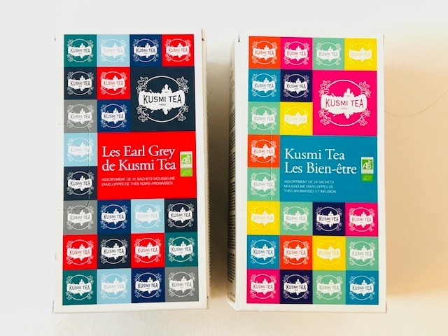 Kusmi Tea Presentation Box Chest + 24 Earl Grey & 24 Wellness Teas VERY RARE gallery