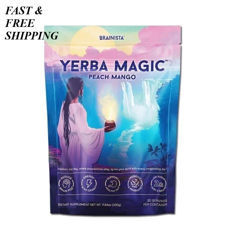 Peach Mango Yerba Mate – Instant Tea Powder, 30 Servings US Stock