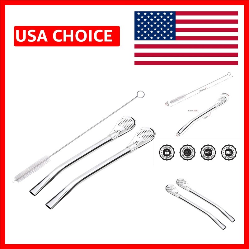 Stylish 6-Inch Stainless Steel Drinking Straws – Perfect for Coffee & Tea Lovers