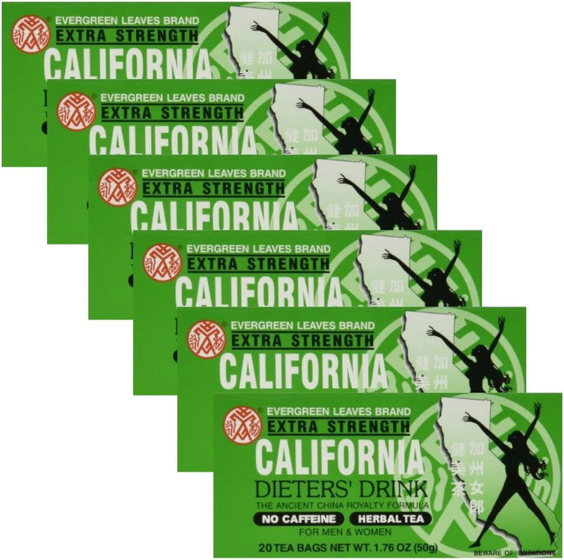 California Dieter’S Drink Extra Strength Tea, 20 Count (Pack of 6)